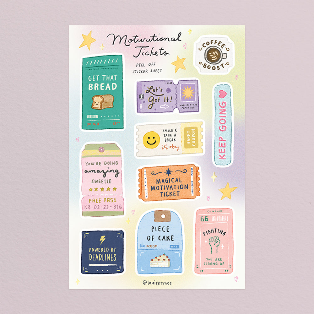 
                  
                    Motivational Tickets Sticker Sheet
                  
                